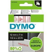 Dymo 45012 (S0720520) Tape Rood op transparant (12 mm)