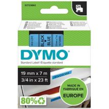 Dymo 45806 (S0720860) Tape Blauw op zwart (12 mm)