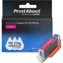 PrintAbout huismerk Inktcartridge CLI-571M XL Magenta Hoge capaciteit Geschikt voor Canon