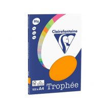 Clairefontaine Fel oranje A4 Gekleurd papier 80 grams (100 vel)