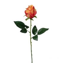Bourgeon Rose Artificielle Orange 67 Cm