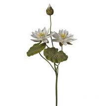 Tige Lotus Artificielle Blanche 63 Cm
