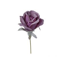 Tete Rose Artificielle Violette 10*10*18 Cm
