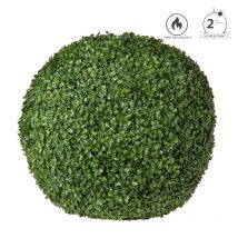 Boule Buis Artificielle Extérieur Anti-uv Verte 48 Cm Traitement Retardateur De Flamme M1