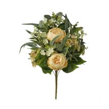 Bouquet Pivoine Artificielle Jaune 60 Cm