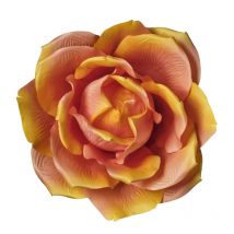 Tête Rose Artificielle Xxl Pêche 50 Cm