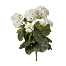 Bouquet Géranium Artificielle Crème 38 Cm