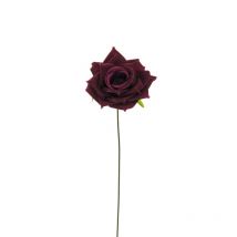 Petite tête de rose diamant mp avec tige en fer, ø 8,5 cm, 18 cm sac de 12 pièces artificiel rouge