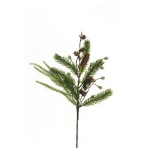 Pine À Aiguilles En Caoutchouc Souple, Pommes De Pin, Baies D'eucalyptus Granito, Branches Enroulées À La Main, 51 Cm Artificie