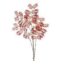Sorbus Long Branche X5, Collection De Feuillage, 143 Cm Artificielle Orange Rouge