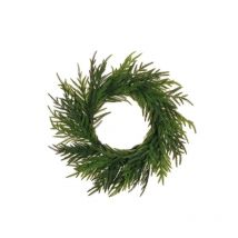 Couronne en caoutchouc souple de pin cryptomeria japonica avec base en rotin, d intérieure 28 cm, d extérieure 60 cm art rouge