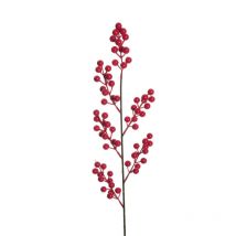 Branches de baies d'ilex avec 6 groupes de baies et tige en plastique, 73 cm chaque pièce dans un sac en polyéthylène artific ro