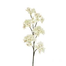 Branches de flores de poirier avec 6 groupes de fleurs et tiges enduites, 85 cm artificiel blanc