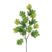 Tige En Chêne Enroulé Artificiel À La Main Avec 15 Feuilles, 81 Cm. - Vert Tt N° 2