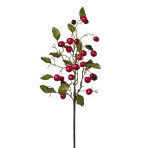 Tige Cerise Artificiel 37" - Rouge