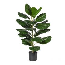 Ficus Microcarpa Artificiel En Pot Pp Avec 21 Feuilles - Vert