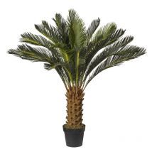 Cycas plante artificiel 110 cm en pot - sans couleur