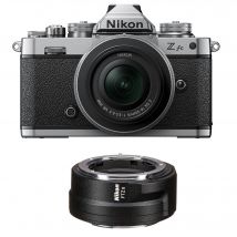 Nikon Z fc Mirrorless Camera with Z DX 16-50mm f/3.5-6.3 VR Lens Silver with FTZ II mount adapter
