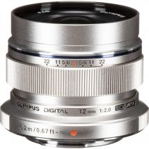 Olympus M&#46;Zuiko Digital ED 12mm f&#47;2 Lens Silver