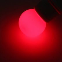 Ampoule LED Guinguette rouge E27 1W G45 plastique professionnelle