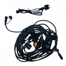 Location guirlande lumineuse guinguette led fête E27 10 Mètres 20 ampoules 1W connectable