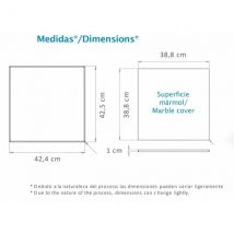 Table basse lumineuse exterieur BORA blanche imitation Bois LED Blanc CCT dimmable IP65 230V