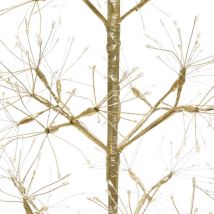 Arbre Conique RICH Champagne H120cm 1000 Micro LED blanc chaud Flash avec Rameaux Lotti