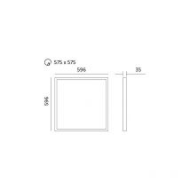Dalle LED plafond ORIO 60X60 26W 60x60 4000K Pro blanc naturel