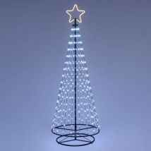 Sapin Conique Métallique H.200 cm, 304 Gouttes de Lumière Lotti
