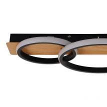 Plafonnier double anneau ovale entrelacé LED ROWENA 18W