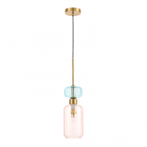Suspension globe MOLLY rose dorée 1xE14