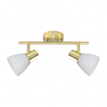 Plafonnier barre double abat-jour conique pivotant JOTA 2xE14
