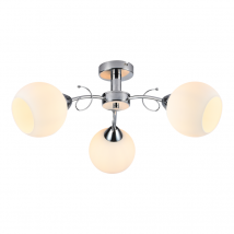 Plafonnier multi-bras triple globe sphérique OSLO 3xE27