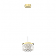 Suspension double anneau cristaux ELEGANCE 9W LED