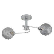 Plafonnier multi-bras double globe ajouré OAKLAND 2xE27