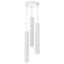 Suspension triple tube cylindrique Hudson blanche 3x GU10