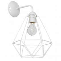 Applique murale cage diamant filaire Basket 1xE27 blanche