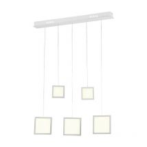 Suspension barre quintuple panneau carré DIXON 33W LED