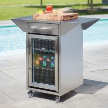 Kühlschrank  'Outdoor'  mit Edelstahlwagen