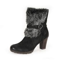 Leder-Stiefelette 'Elena' schwarz Gr. 40