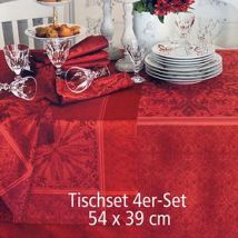 Tischset 4er-Set 'Cassandre' rot 54x39