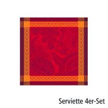 Servietten 'Isaphire Agate' 4er-Set rot 54x54 cm