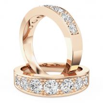 A gorgeous round brilliant cut multi-stone diamond eternity/dress ring in 18ct rose gold