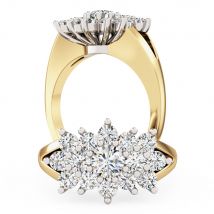 A beautiful round brilliant cut dress diamond ring in 18ct yellow & white gold