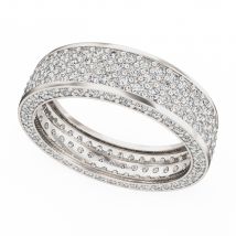 A luxurious diamond full set ladies wedding ring in 18ct white gold