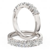 An elegant round brilliant cut diamond eternity ring in 18ct white gold