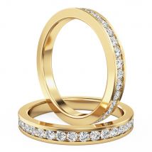 A gorgeous full set brilliant cut diamond set wedding ring in 18ct yellow gold