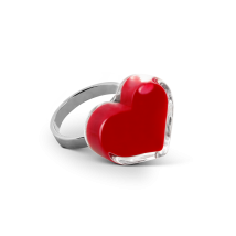 Bague en verre soufflé - Coeur Nano Milk