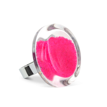 Bague en verre soufflé - Cachou Medium Billes