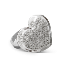 Bague en verre soufflé - Coeur Medium Billes